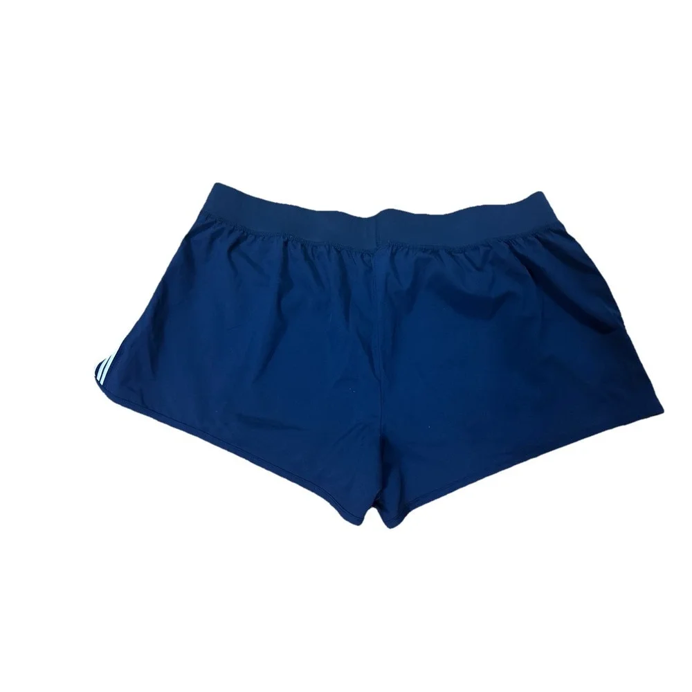 AVIA WOMENS SIZE 2XL BLUE ELASTIC WAISTBAND BIKER‎ LINER RUNNING SHORTS